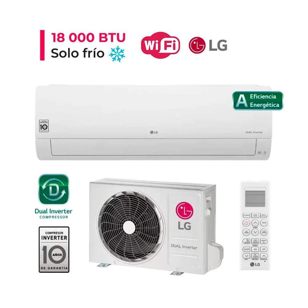 Aire Acondicionado LG Split De 18,000 BTU/H Inverter Frío Solo con WiFi