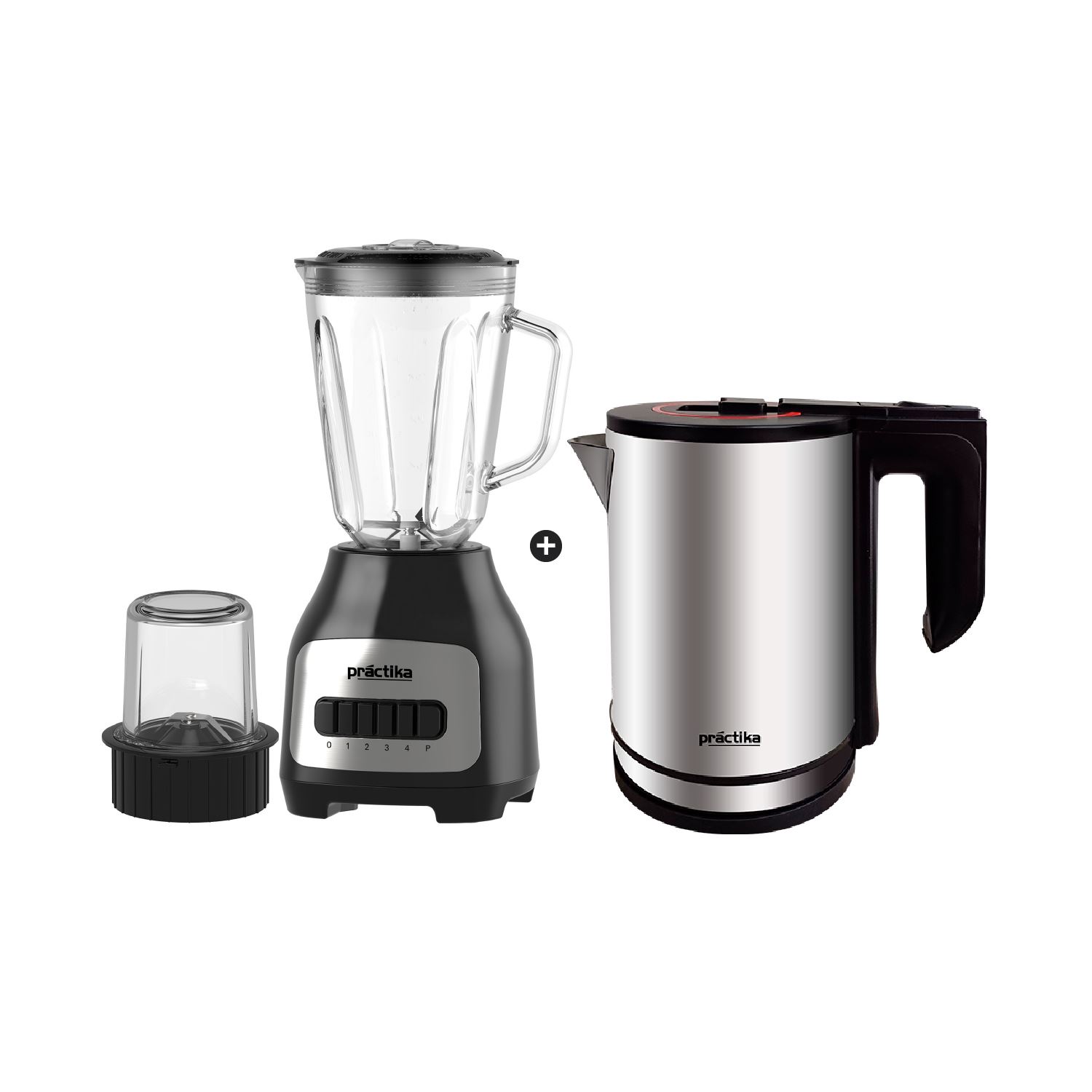 Combo Licuadora 600 W Bl-600+Hervidor Eléctrico Mod. Inox 18 Plus