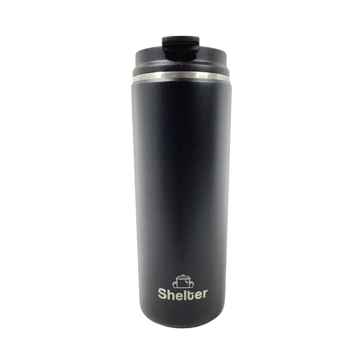 Shelter coffee mug Black 470ml 16oz de acero inoxidable