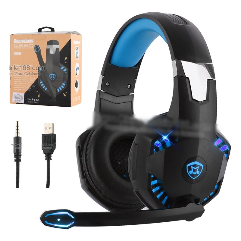 Auriculares Gaming con luces Led A-624 -  Color Azul