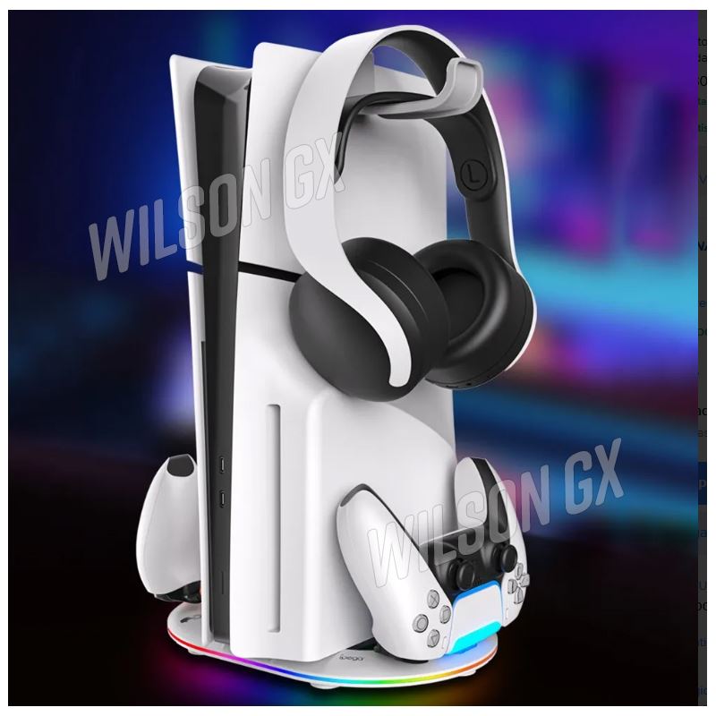 Base De Carga Dual Y Refrigeración Rgb Cooler Play 5 Ps5 Slim
