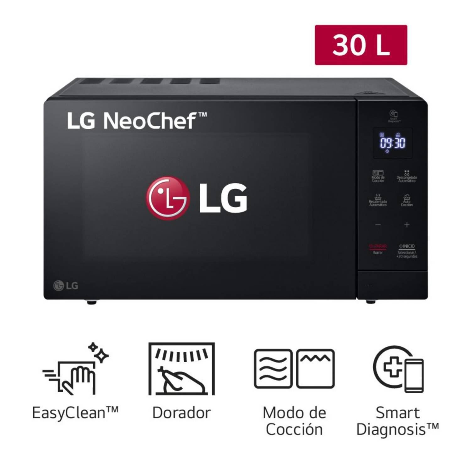 HORNO MICROONDAS LG MH7032JAS EASY CLEAN 30 LT