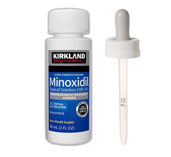 Minoxidil Kirkland 5% Barba y Cabello Incluye Gotero