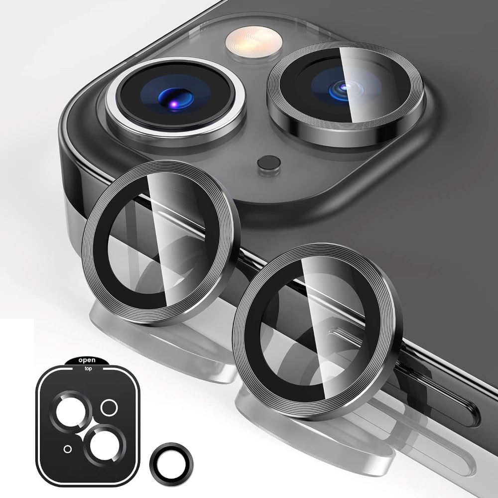 Protector de Cámara Metálico Compatible con iPhone 15-15 Mini Graphite