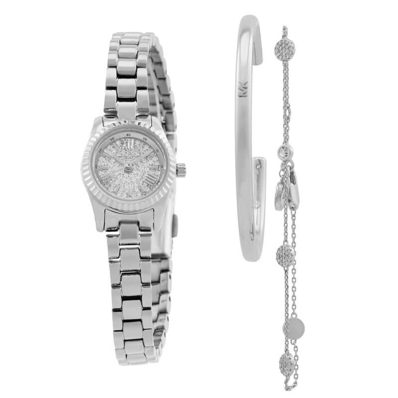 Michael Kors Petite Lexington Quartz Ladies Watch and Jewelry Gift Set