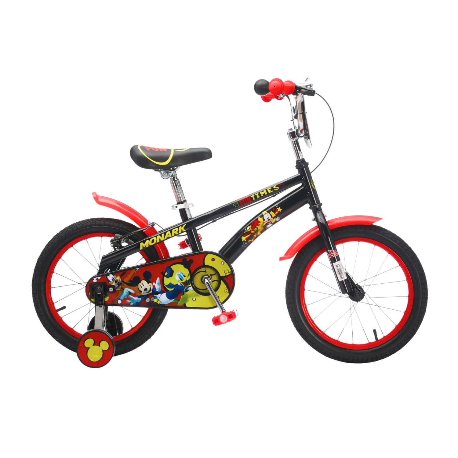 BICICLETA MONARK MICKEY & FRIENDS ARO 16 NEGRO