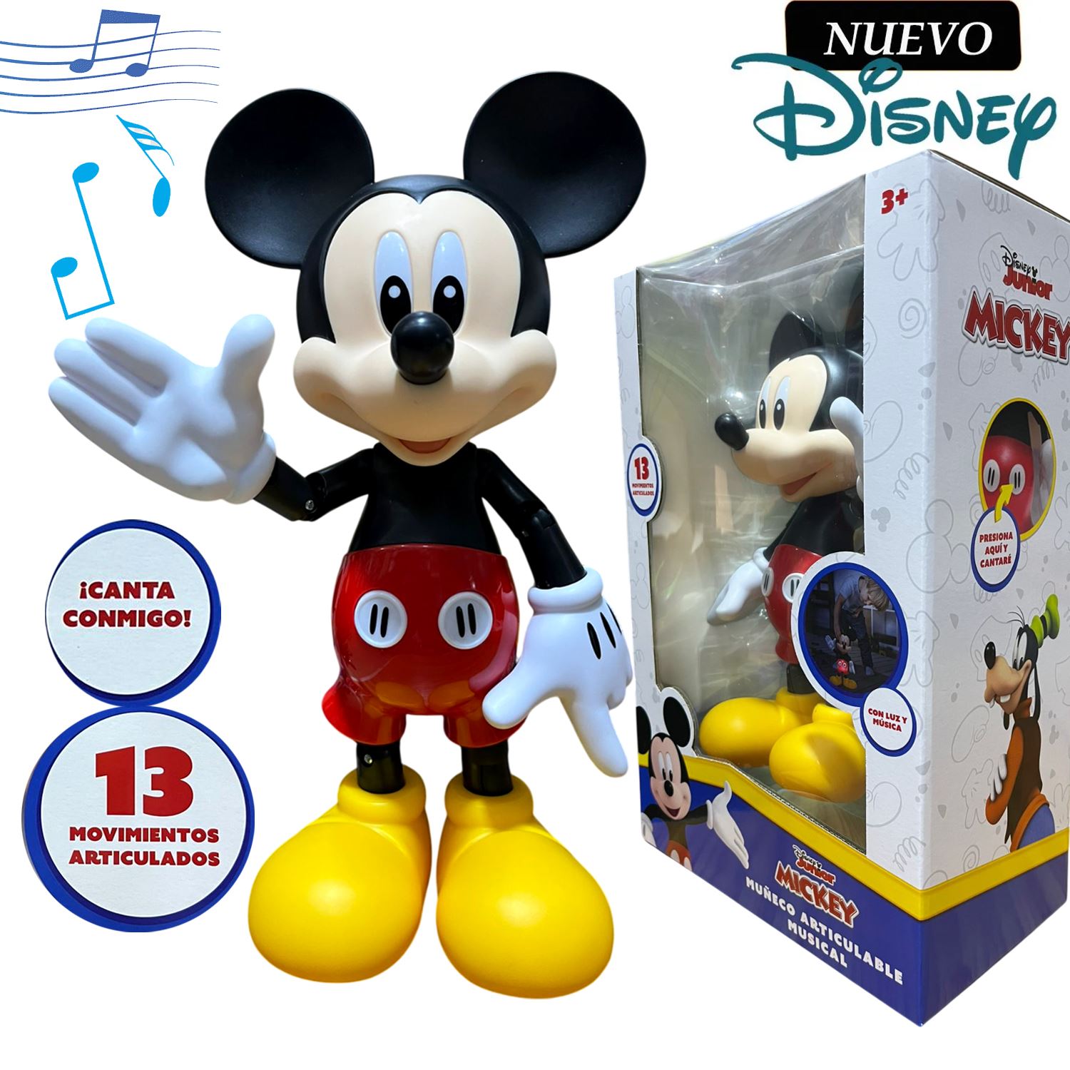 Figura Articulables de Mickey Mouse con luces y sonido