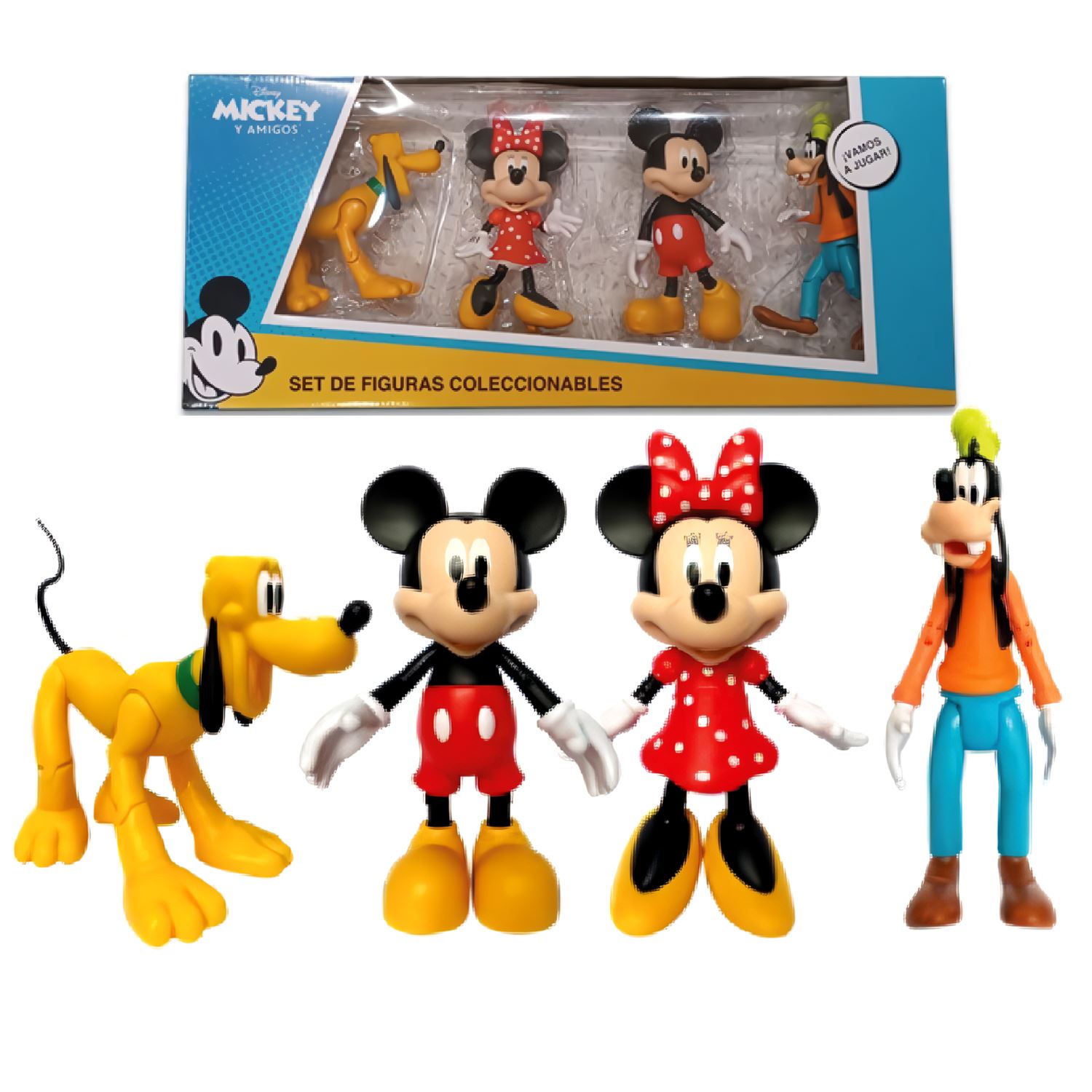Set de Figuras Articulables Mickey Mouse y sus Amigos 4pcs