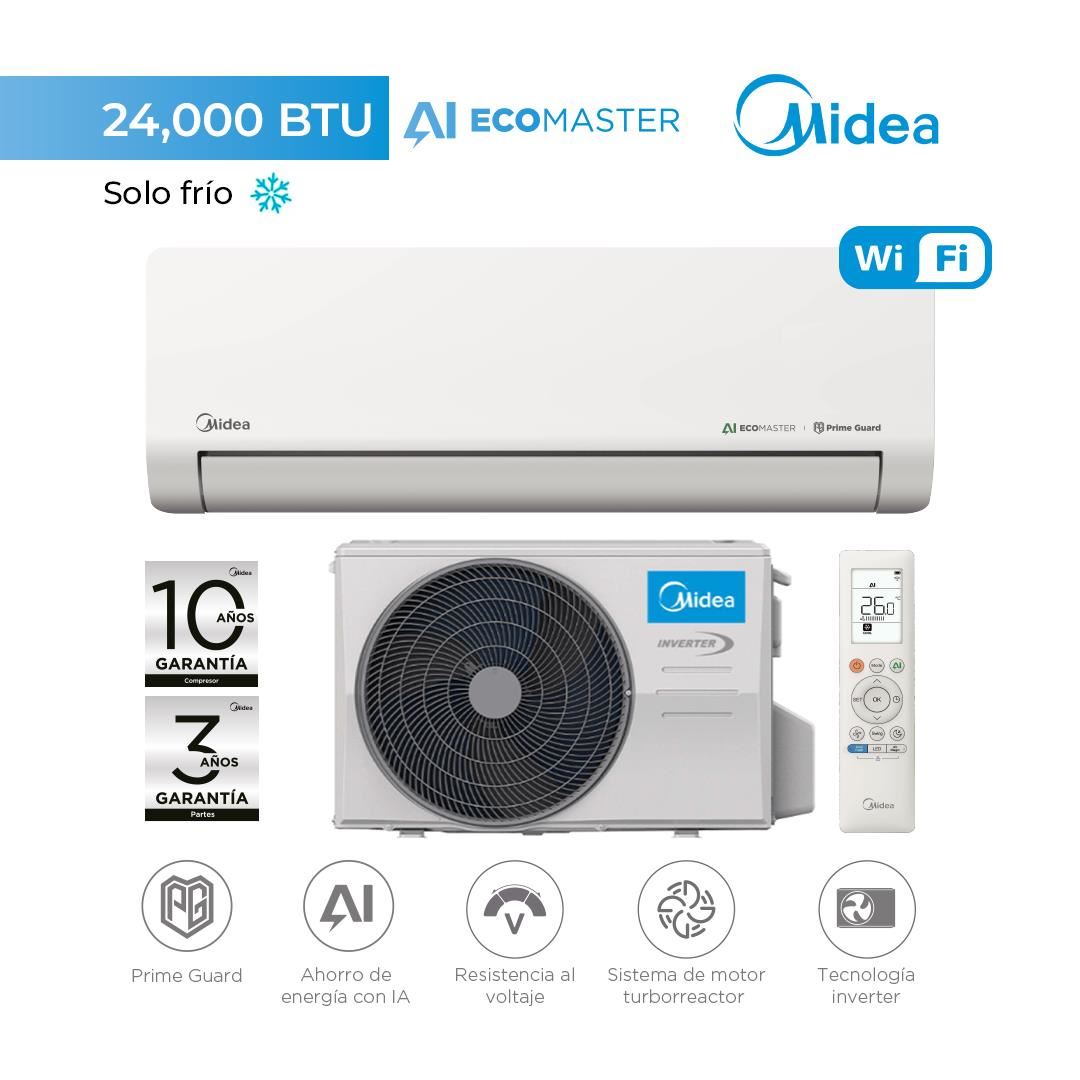 MIDEA AI ECOMASTER PRO 24,000 BTU INVERTER WIFI - FRÍO SOLO