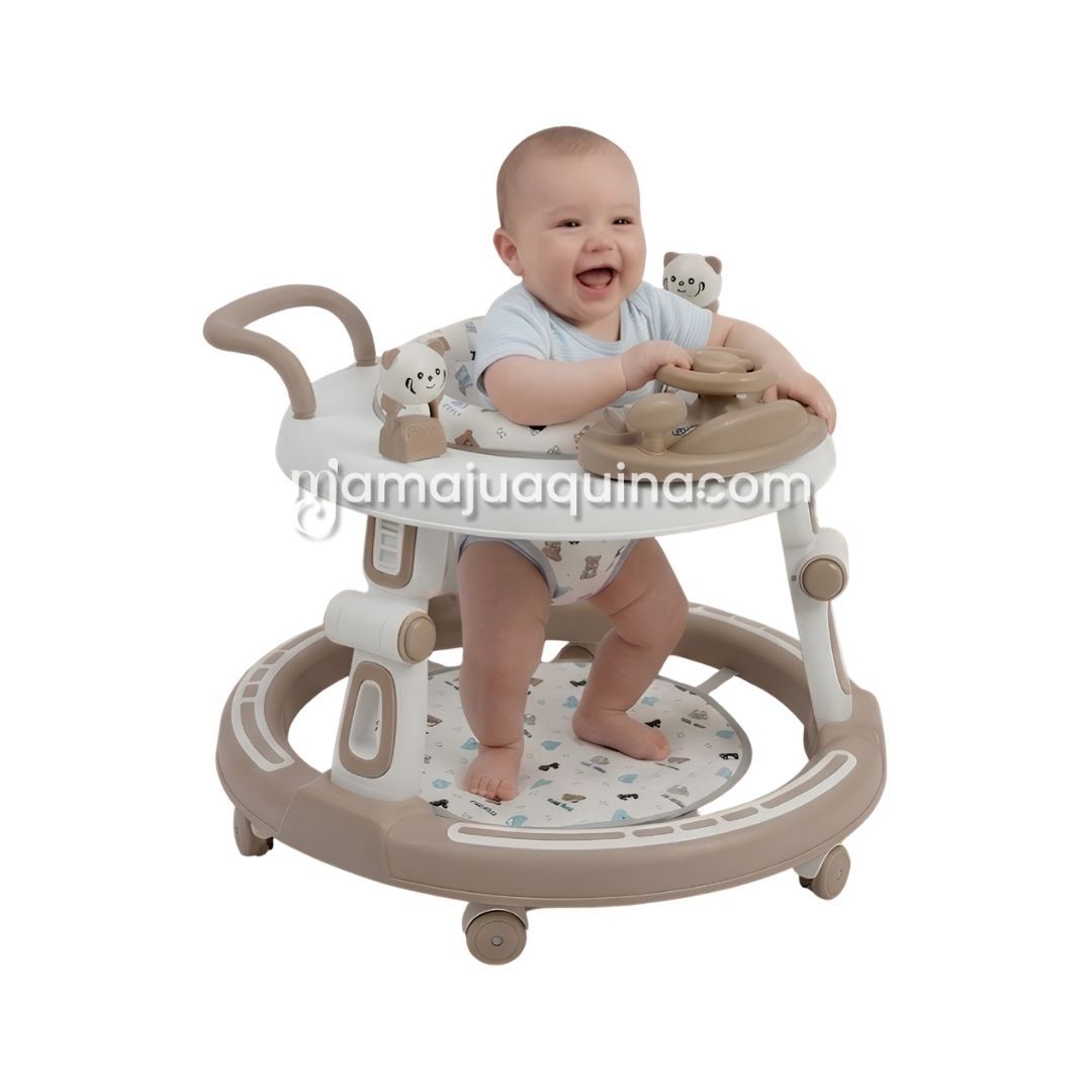 Andador con Tablero Didáctico «MILI» Altura Regulable Beige