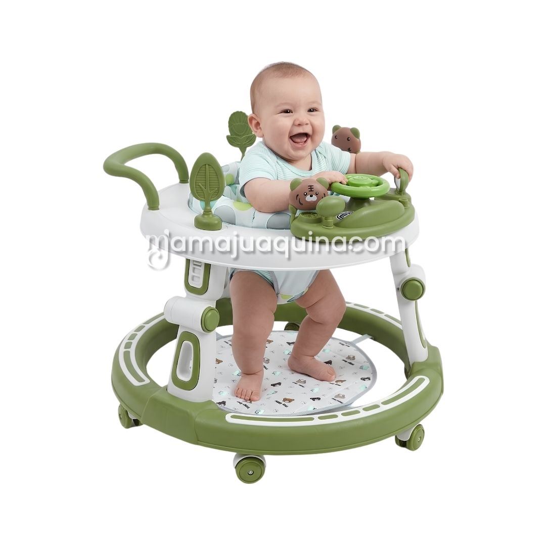 Andador con Tablero Didáctico «MILI» Altura Regulable Green