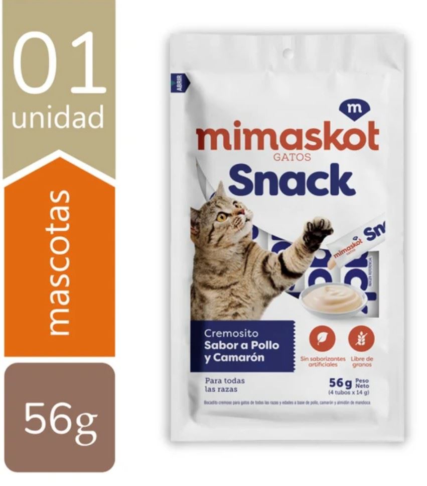 MIMASKOT GATOS SNACK CREM (1 UNIDAD)