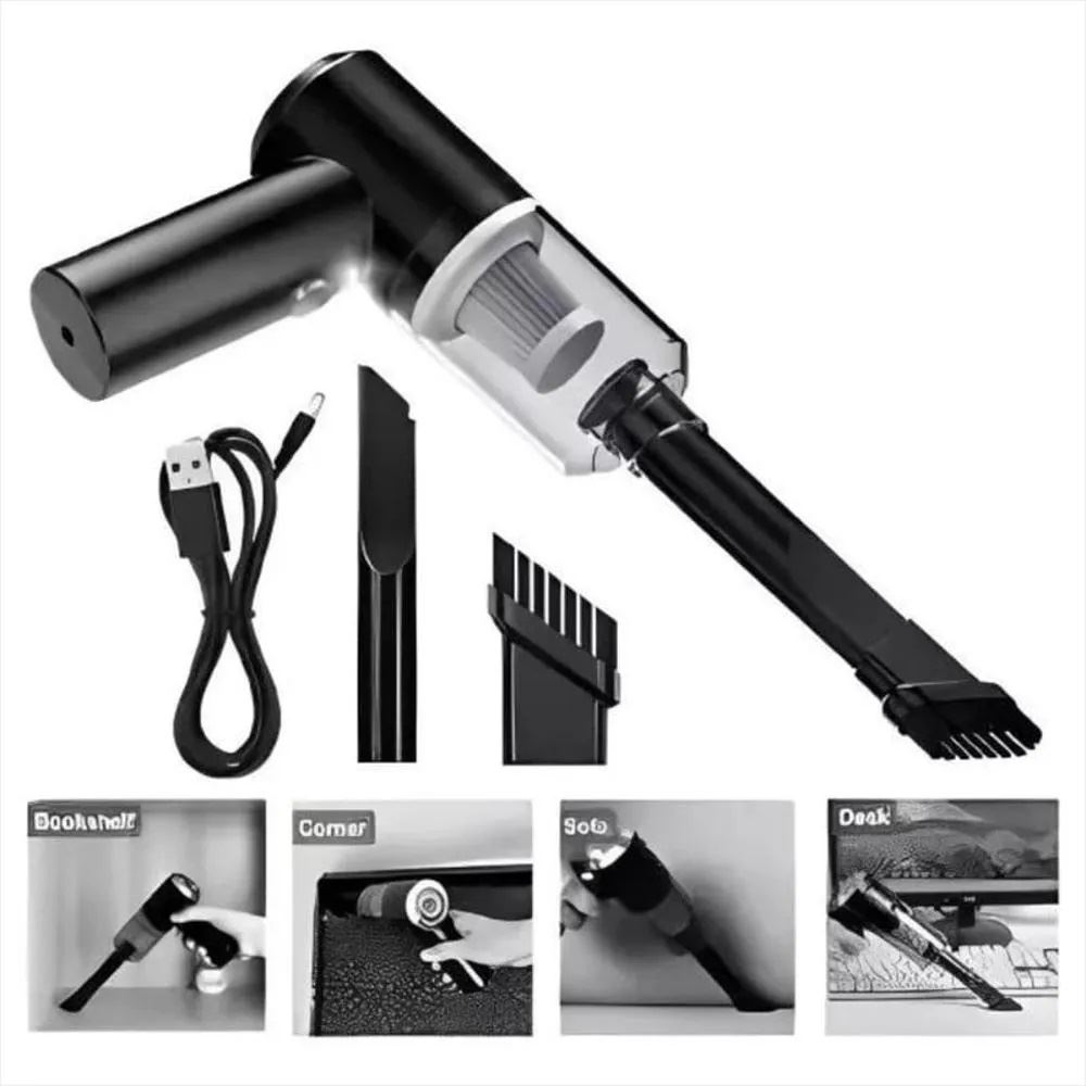 Mini Aspiradora 3 En 1 Portatil Inalambrica Sopla Para Auto