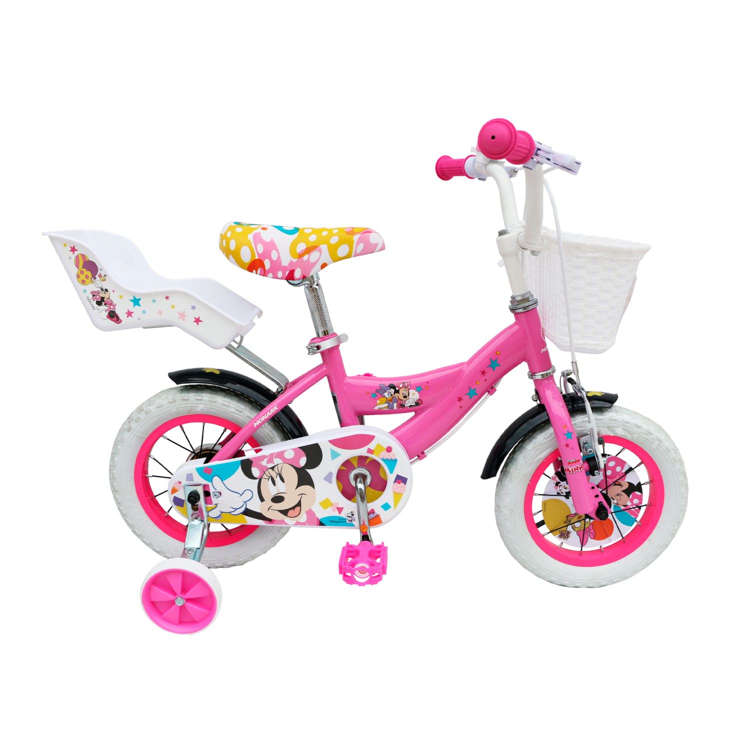 BICICLETA MONARK MINNIE PARTY ARO 12 ROSADO