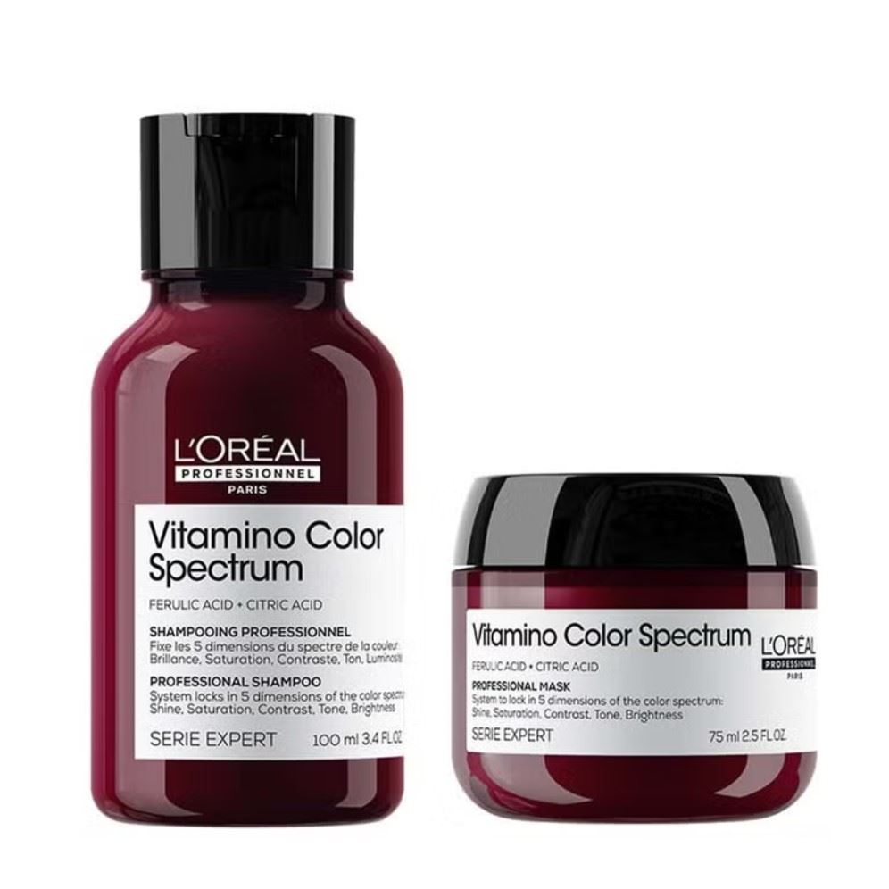 Mini Shampoo 100ml+ Mask 75ml Vitamino Color Spectrum Loreal