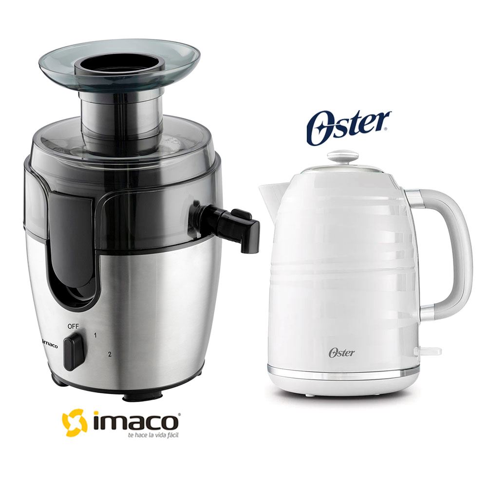 Imaco Extractor de jugo JE600 + Hervidor Eléctrico Oster BVSTKT4177W