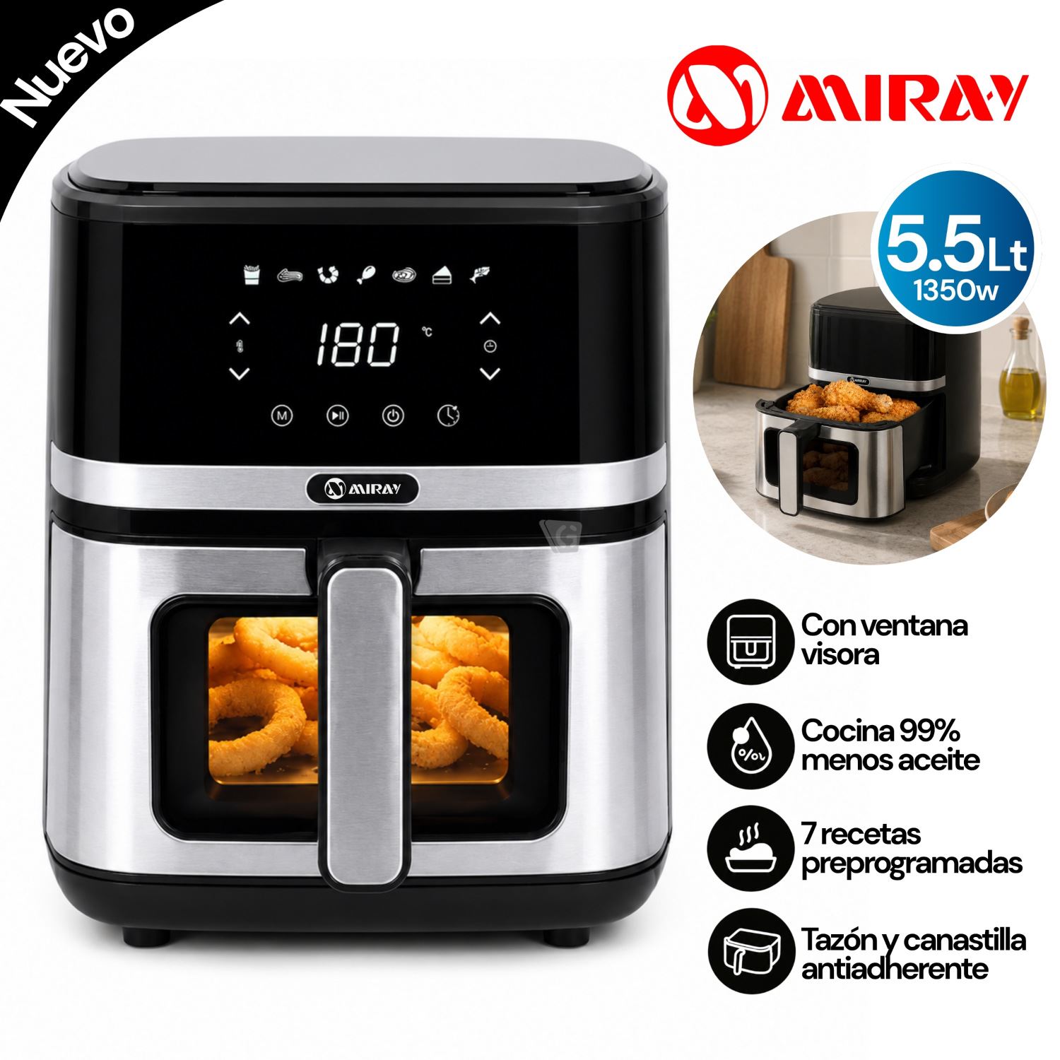 Freidora Digital Miray OFM-114 5.5L