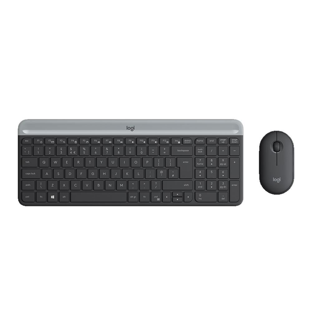 COMBO TECLADO LOGITECH + MOUSE MK470 WIRELESS SLIM USB BLACK