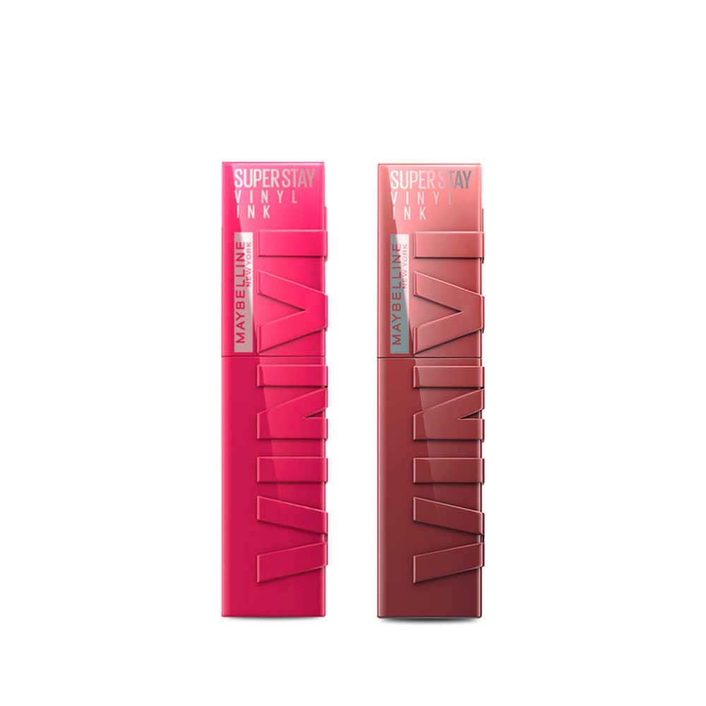 Duo Pack Labial Maybelline Super Stay Vinyl Ink X2