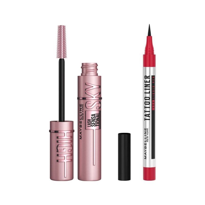 Set Maybelline Máscara de Pestañas + Delineador de ojos