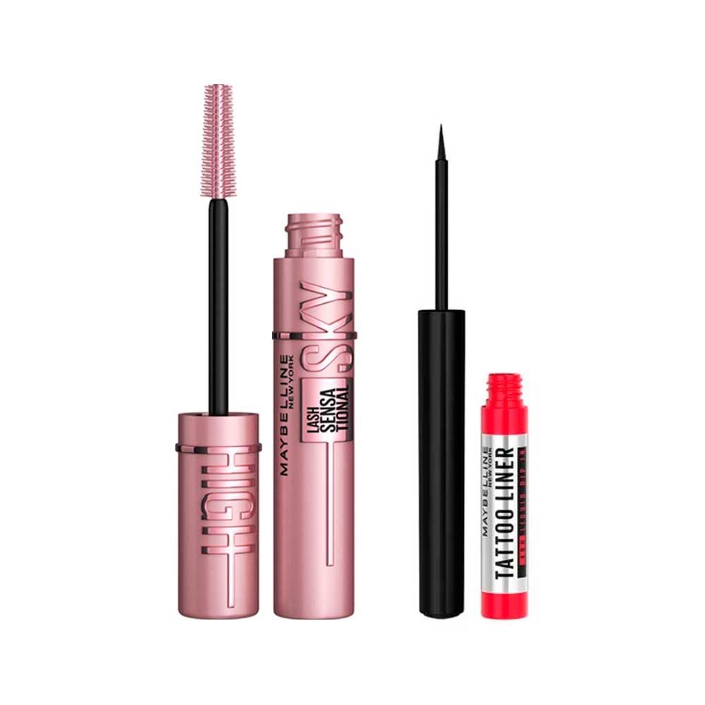 Set Maybelline Máscara de Pestañas + Delineador de ojos