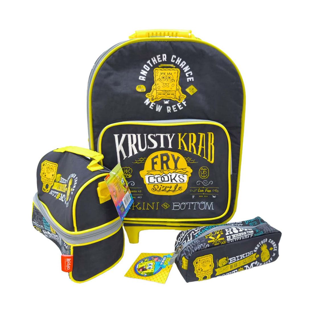 MALETA ESCOLAR 3 EN 1 BOB ESPONJA