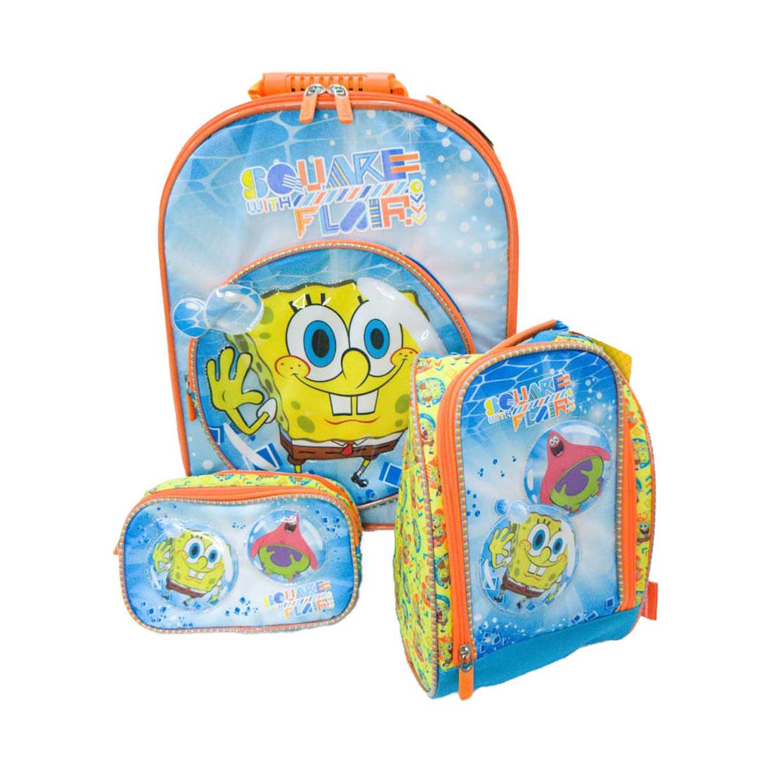 MALETA ESCOLAR 3 EN 1 BOB ESPONJA FLAIR