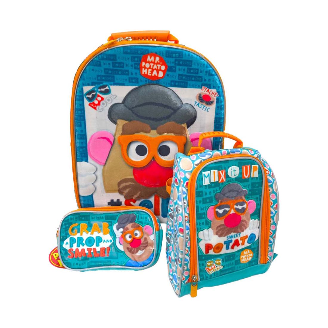 MALETA ESCOLAR 3 EN 1 SR CARA PAPA MIX