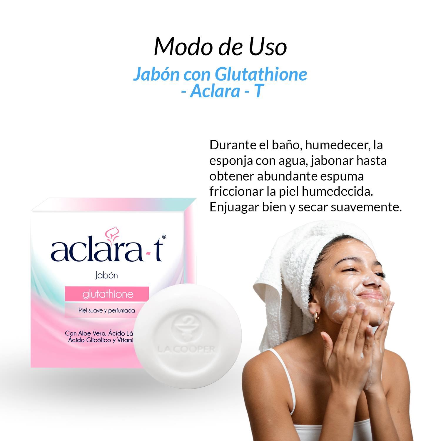 glutathione aclara COSITA BELLA - 2 Jabón Con Glutathione Aclara - T