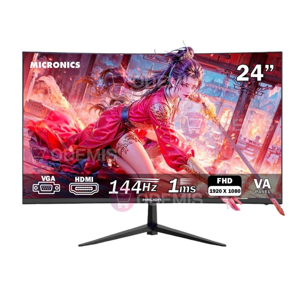 MONITOR GAMER HALION HS2405FC CURVO 24" FHD 144HZ