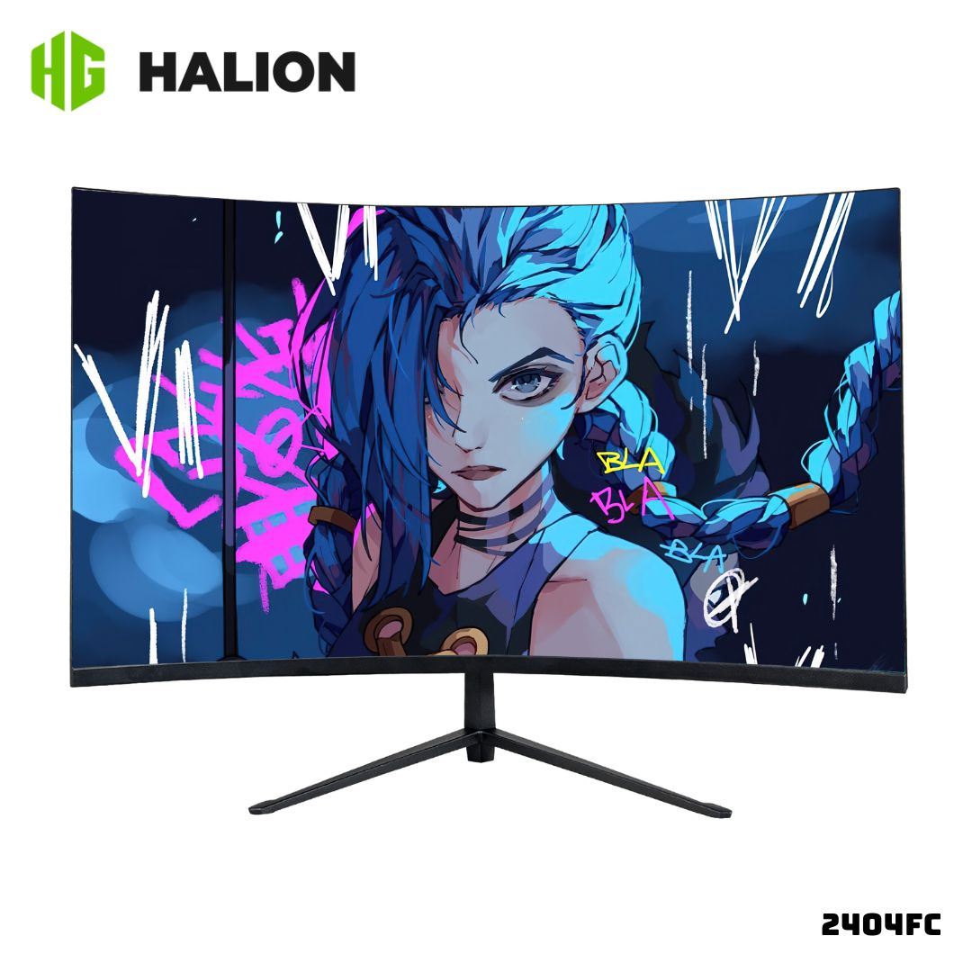 MONITOR CURVO HALION 24 FHD IPS 100HZ AMD FREESYNC HDMI Y VGA - 2404FC