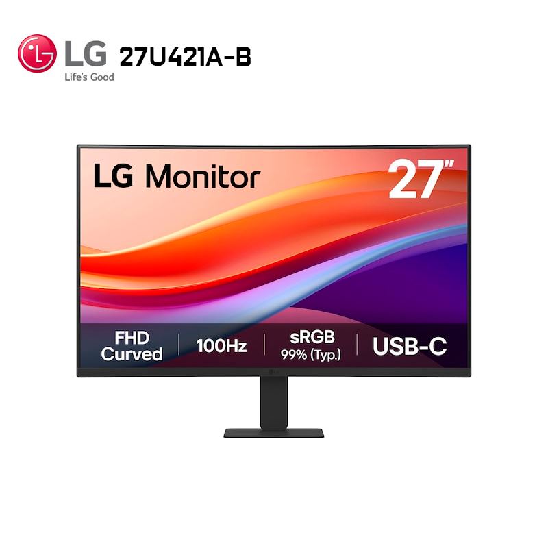 Monitor LG 27” 27U421A-B Curvo VA FHD 100Hz USB-C HDMI