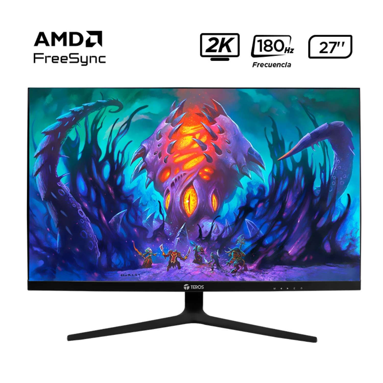 Monitor Gamer Teros TE-2769G 27″ QHD 2K IPS Plano 180Hz 1ms