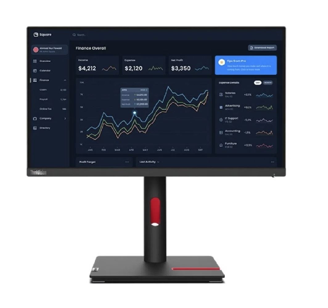 Monitor Lenovo ThinkVision T22i-30 21.5 Pulgadas 1920x1080 WLED IPS HDMI DP VGA
