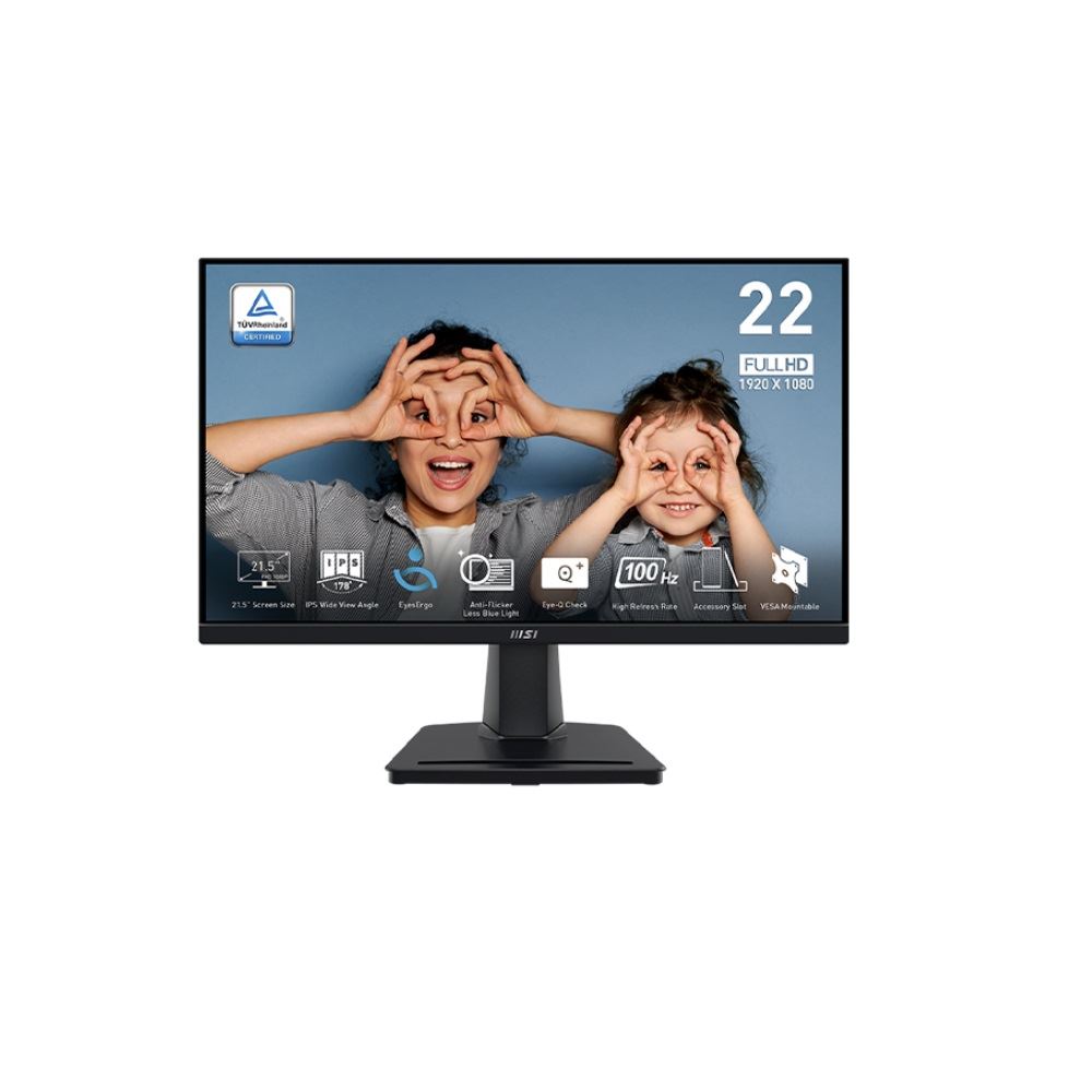 Monitor MSI PRO MP225 SERIES 21.5 Pulgadas IPS FullHD 100 Hz HDMI Negro