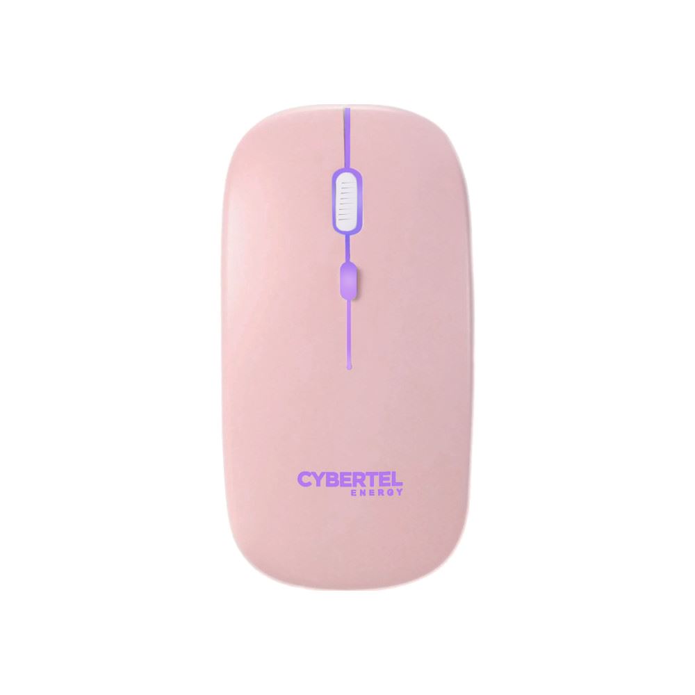 Mouse Cybertel Energy Inalámbrico Recargable 2.4 Ghz Pink