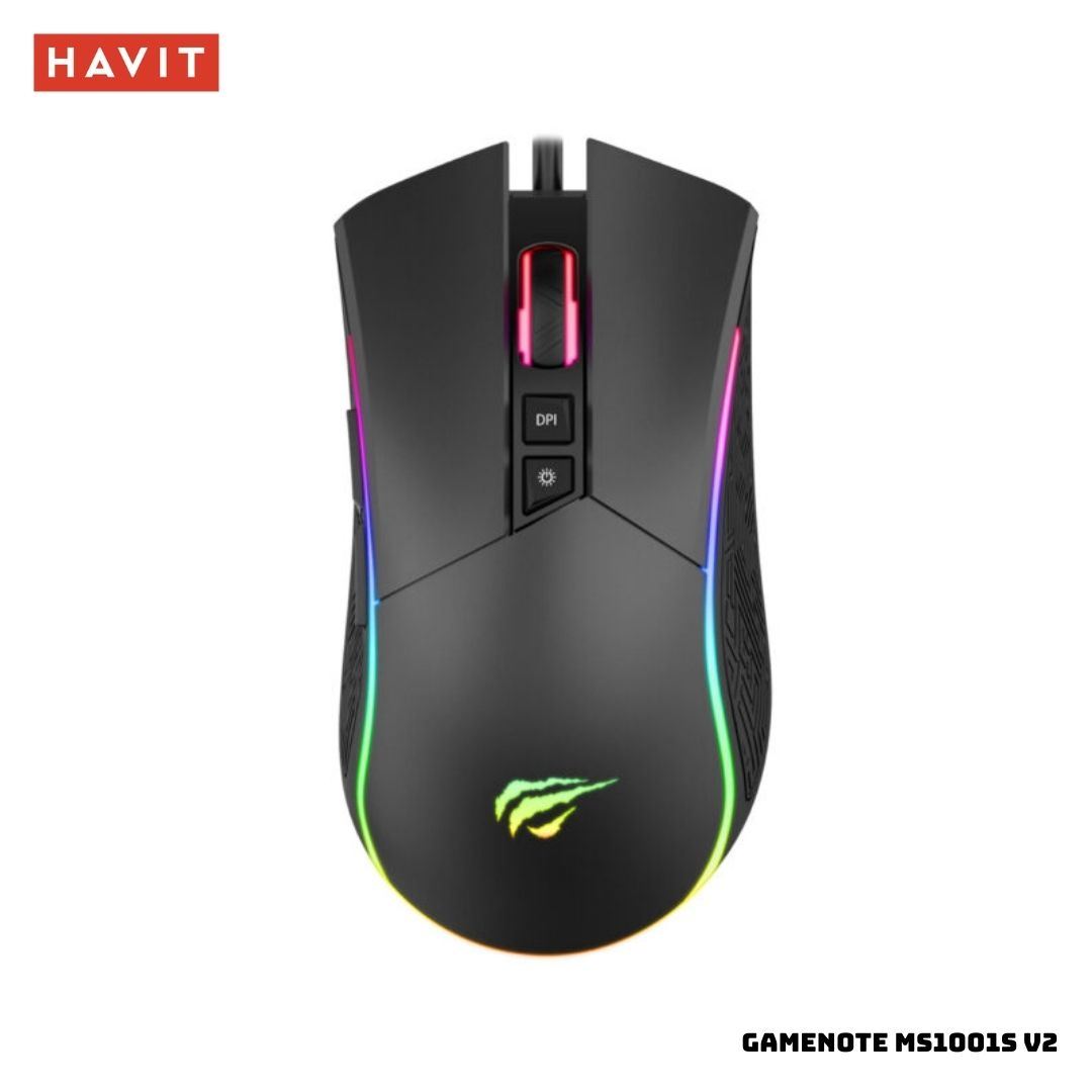 MOUSE GAMER HAVIT GAMENOTE MS1001S v2 8000 DPI