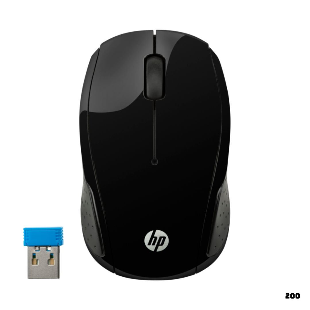 MOUSE INALAMBRICO HP 200 X6W31AA 1000 DPI - NEGRO