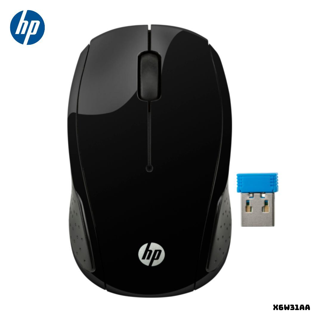 MOUSE INALAMBRICO HP X6W31AA DISEÑO DE AGARRE COMODO DPI 1000 - NEGRO