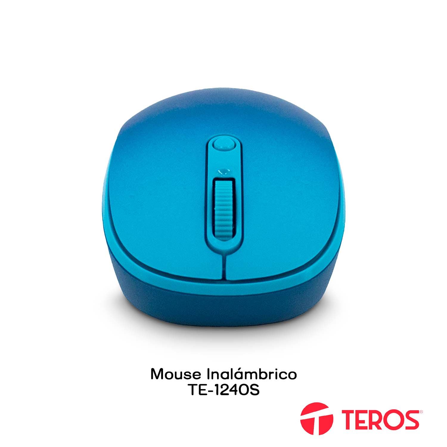 Mouse inalámbrico Teros TE-1240S 2.4 GHz Bluetooth 5.0 azul