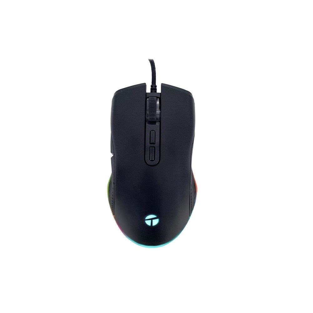 Mouse gamer TEROS TE-1233G TE1233G DPI hasta 7200 RGB 7 Botones USB Negro