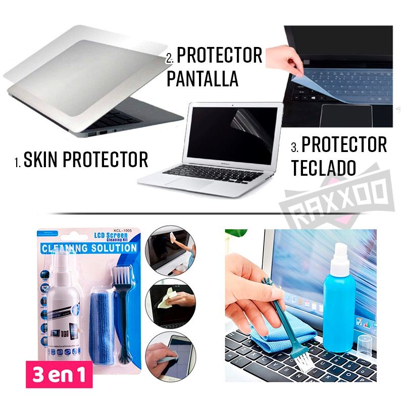 Kit de Limpieza Laptop + Lentes p/ Computadora con filtro azul