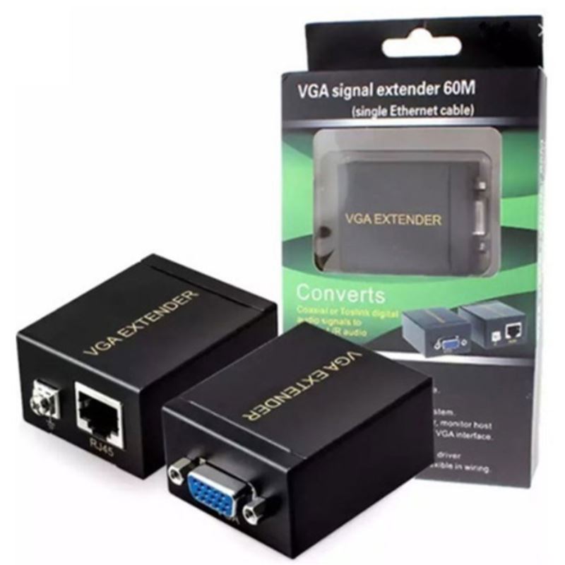 Extender Vga Extensor Utp Vga Rj45 Hasta 60 Metros Cat 5e/6