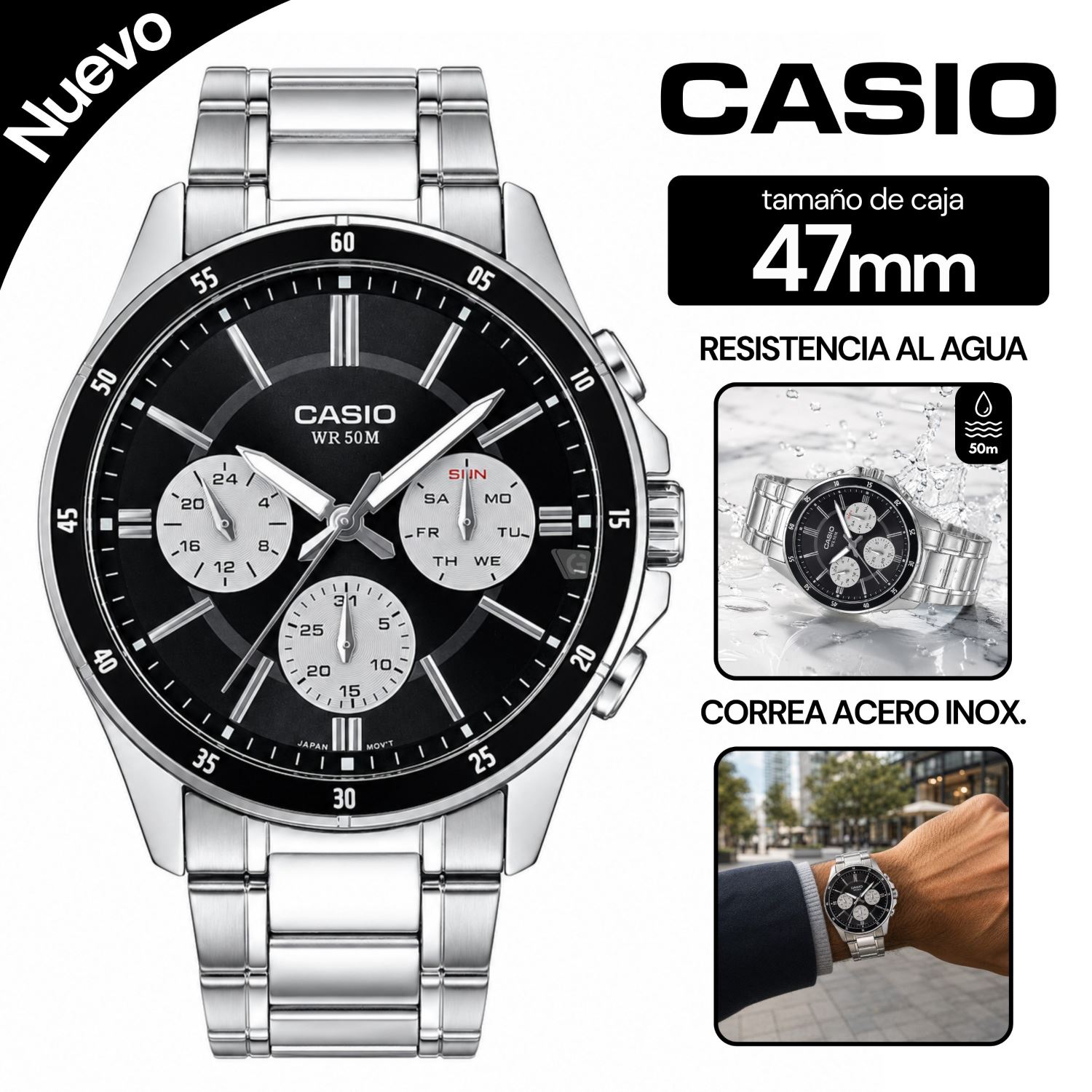 Reloj Casio Para Hombre MTP-1374D-1A3V