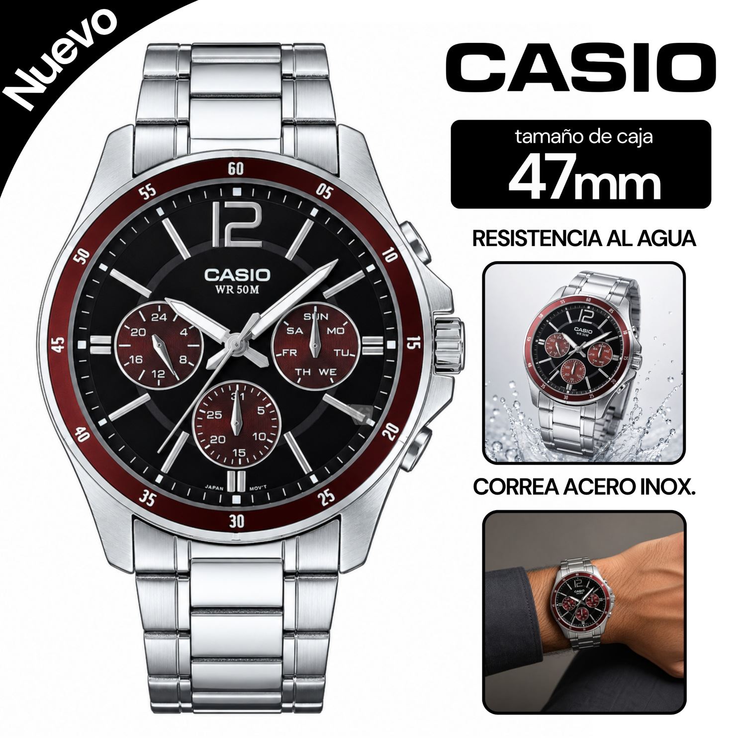 Reloj Casio Para Hombre MTP-1374D-5AV