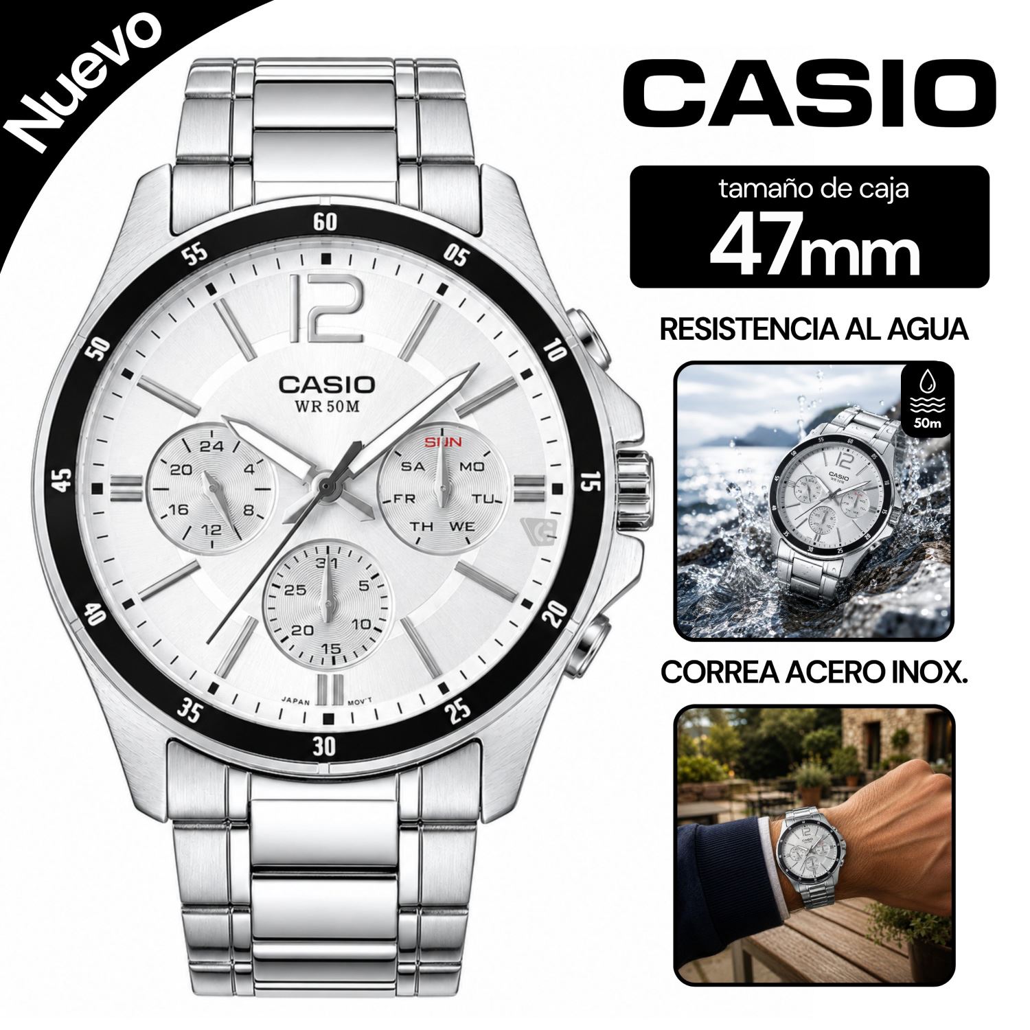 Reloj Casio Para Hombre MTP-1374D-7AV