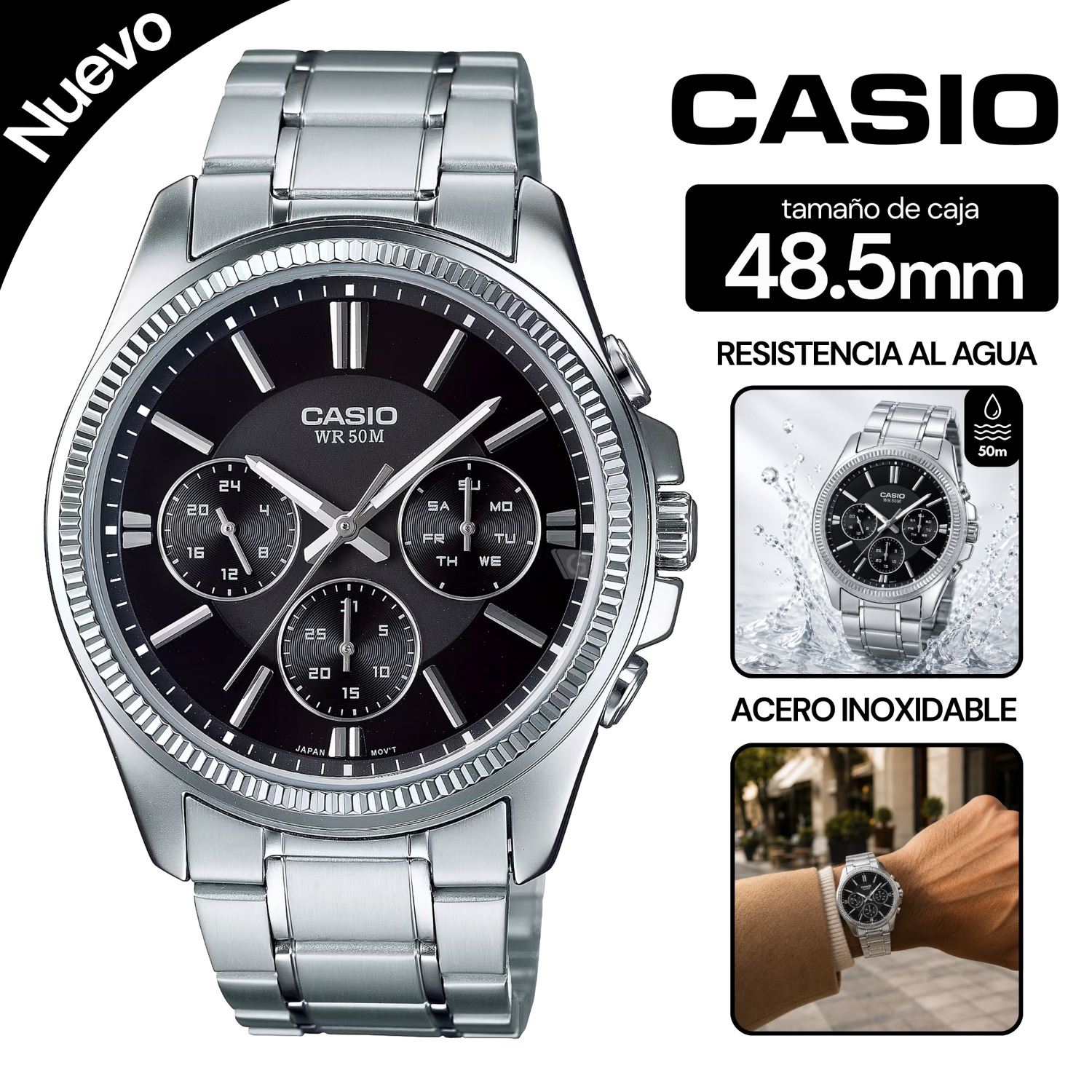 Reloj Casio Para Hombre MTP-1375D-1AV