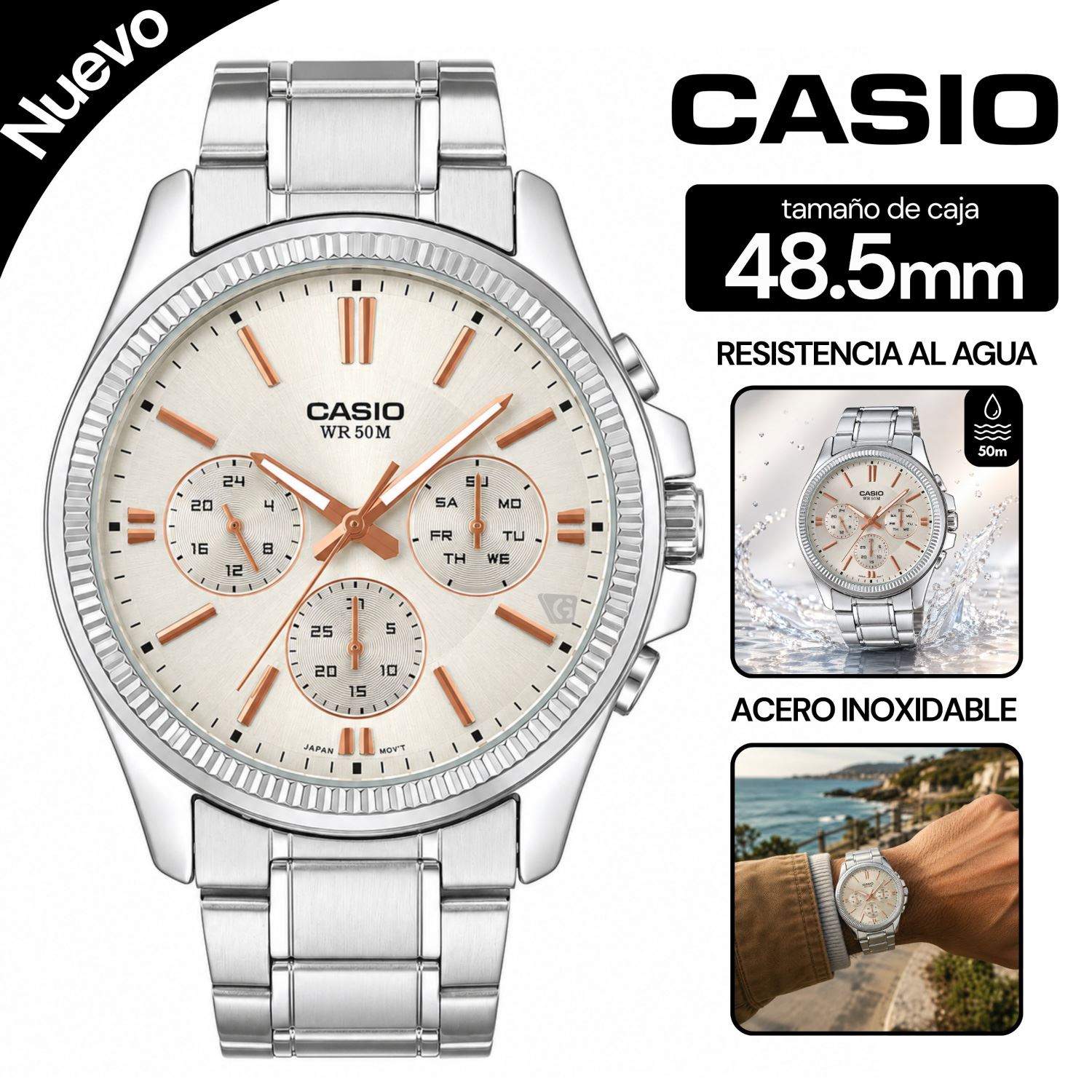Reloj Casio Para Hombre MTP-1375D-7A2V