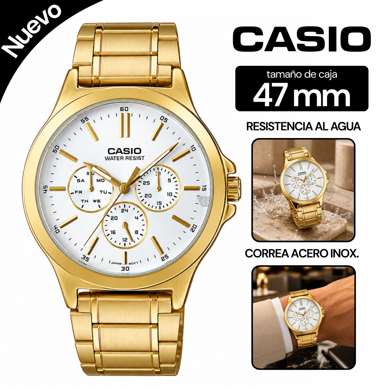Reloj Casio Para Hombre MTP-V300G-7A