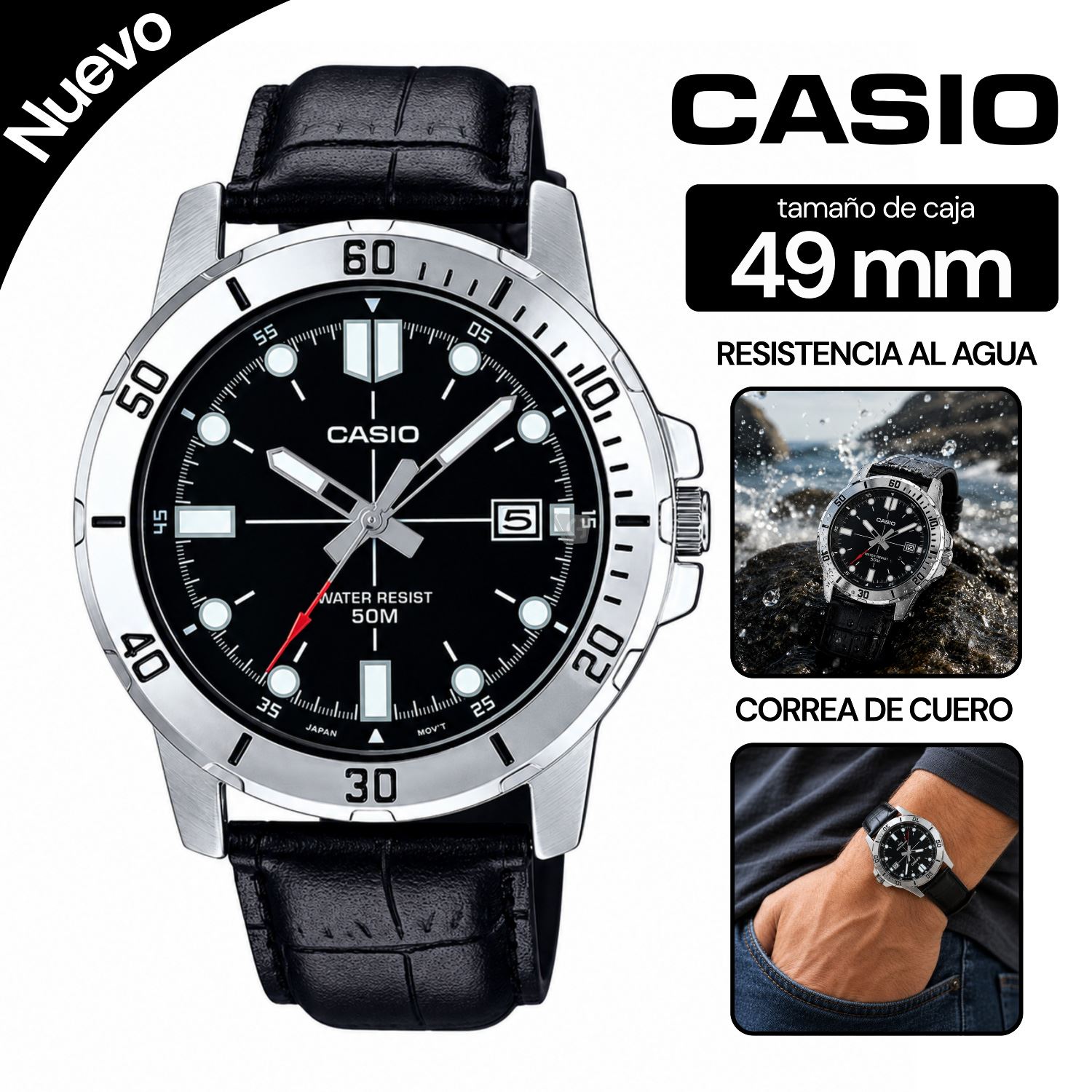 Reloj Casio MTP-VD01L-1EV Hombre - Negro